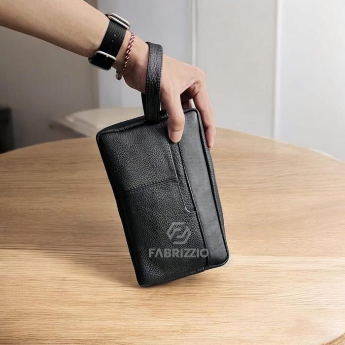 hand bag clutch pria wanita multifungsi kulit sapi asli-Coldiac
