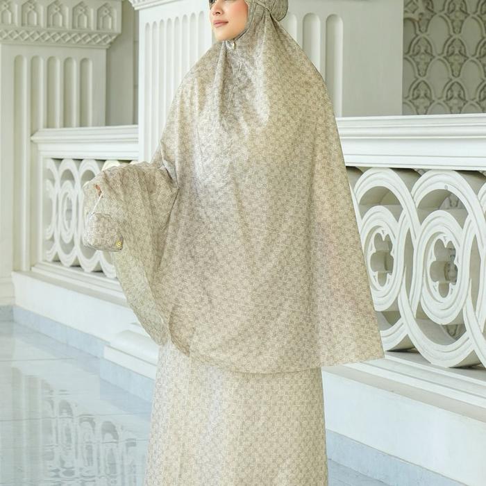 Monogram Mini Capsule Prayer Robe Buttonscarves mukena travel