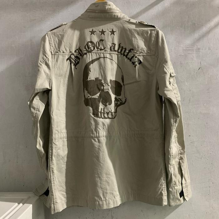 Jaket Wanita Block Skull Punk Gothic Grunge