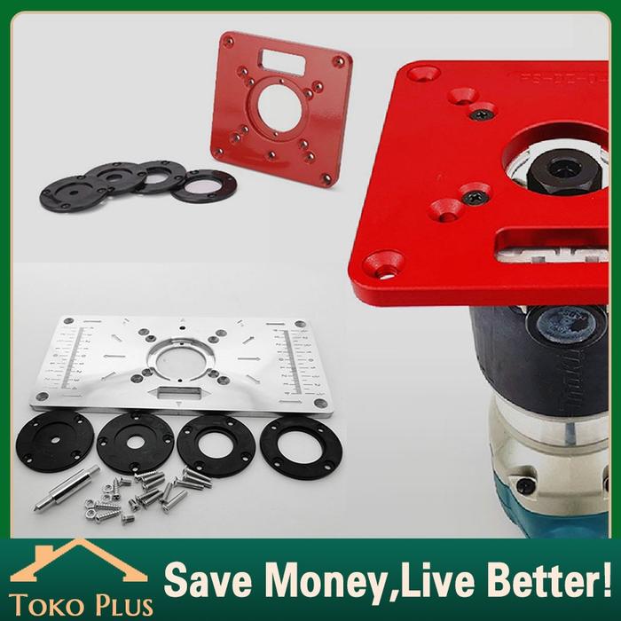 Table Router Trimmer Insert Plate Universal Plat Tatakan Dudukan Meja Mesin Profil Mini Router DIY S
