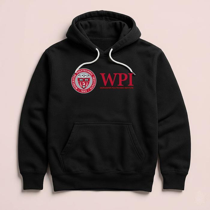 Hoodie WPI Worcester Polytechnic Institute Massachusetts Premium Fleece Cloth Sweater Jacket Hood Bl
