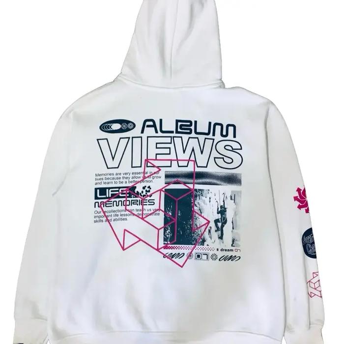 HOODIE ZARA WARNA PUTIH SIZE L CEWE/COWO