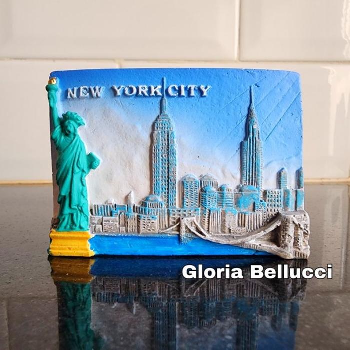 SOUVENIR NEW YORK AMERIKA SERIKAT TEMPELAN FRIDGE MAGNET KULKAS NEGARA NEWYORK PATUNG LIBERTY