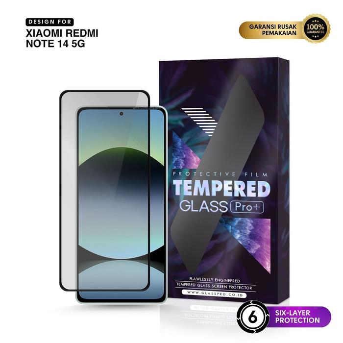Tempered Glass For XIAOMI REDMI NOTE 14 5G - Full Cover Anti Gores Premium Screen Protector Glossy G
