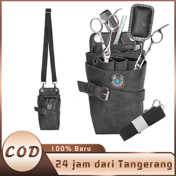 Tas Pinggang Gunting Rambut Profesional Tas Gunting Salon Rambut Untuk Mengatur Gunting