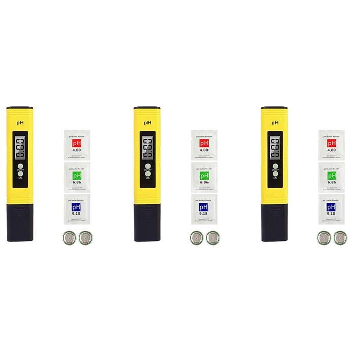 3X PH Meter Tester Digital PH Meter 0.01 PH Water Quality Test Digital Tester For Kitchen, Aquarium,