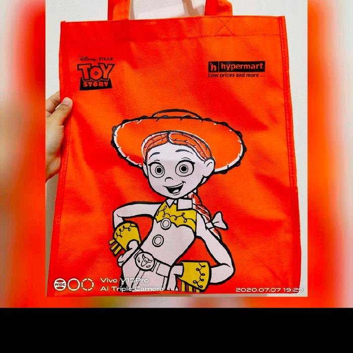 Tote bag/shoping bag/ tas belanja hypermart edisi toy story