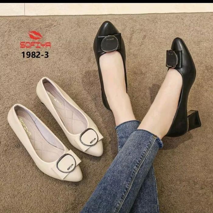 1982-3  Heels Hitam Shoes SEPATU HAK IMPORT WANITA SOFIYA