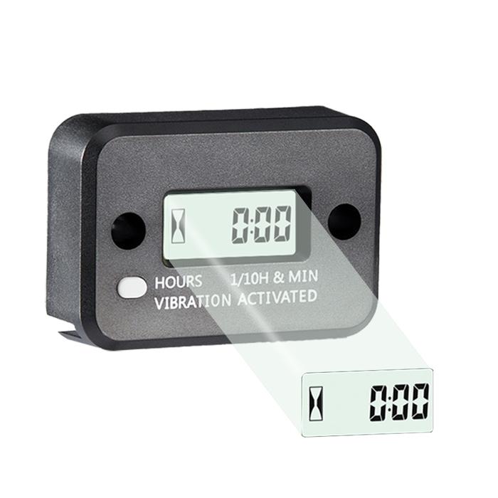 LCD Display Digital Vibration Hour Meter Wireless Reset Digital Vibration Tachometer Portable Hour M