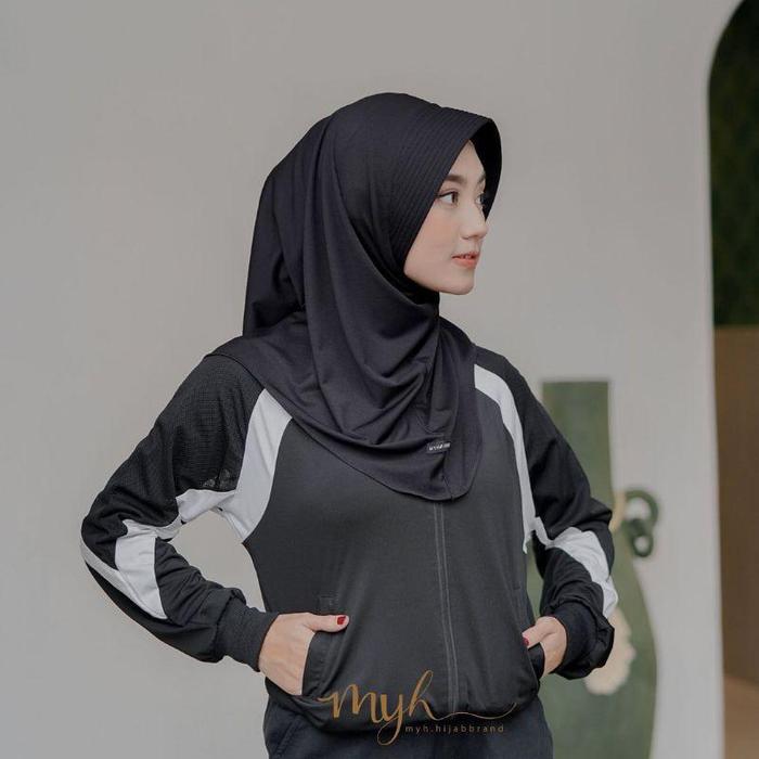 Hijab Sport pad size S M L XL Jilbab instant Sporty ped sekolah olahraga senam renang volley basket 