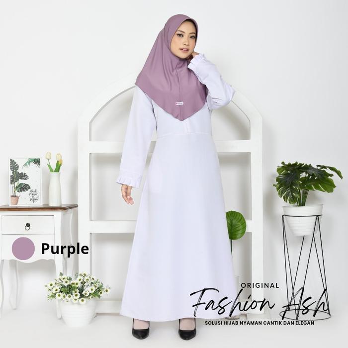 Size S 100rb Dapat 10 Pcs Bergo Hamida Jersey Tebal Label Woven Di depan