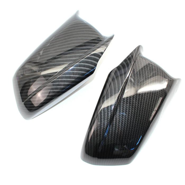 Sepasang Serat Karbon/ABS Kaca Spion Topi Pengganti untuk BMW F10 F11