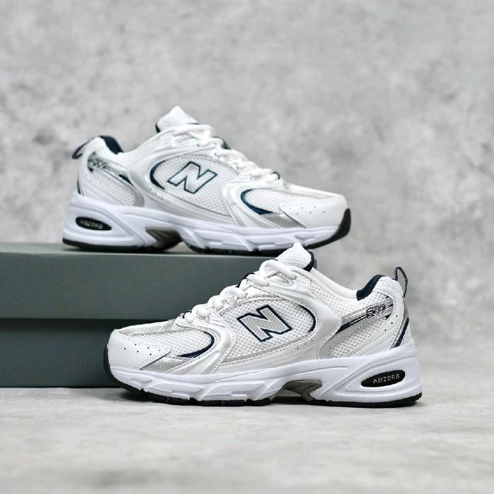 SEPATU NEW NB BALANCE 530 WHITE SILVER NAVY INDIGO
