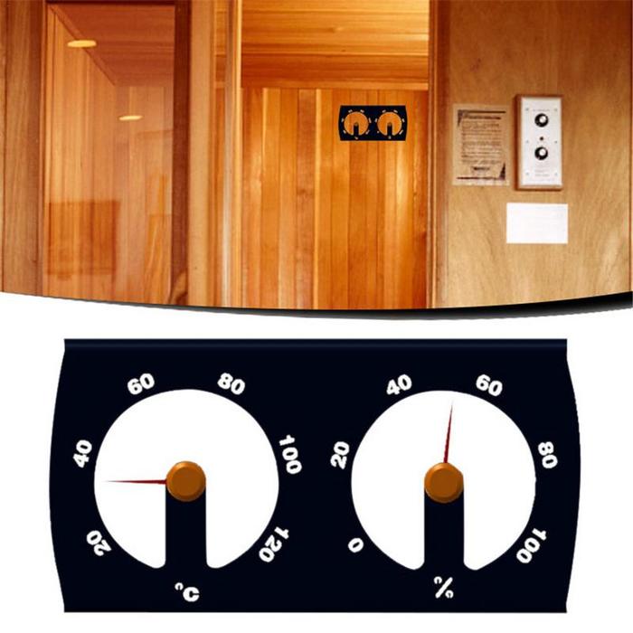 Terlaris, Termometer Sauna Higrometer Dial Ganda Termometer Aluminium
