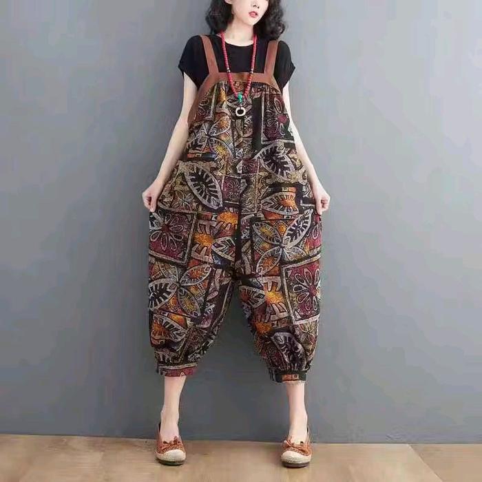 overal jumpsuit premium jumpsuit longgar big size overall wanita jumpsuit