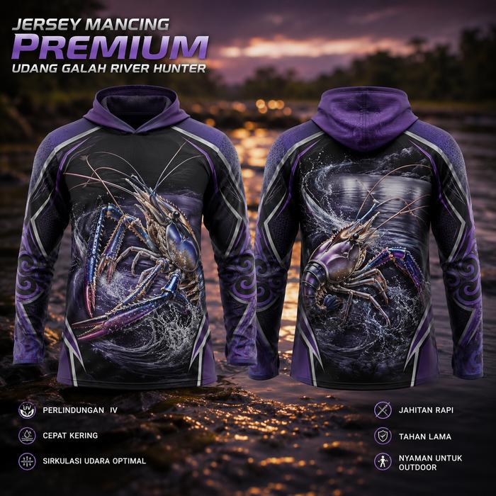 [NAVIRO]Kaos Hoodie Mancing Premium Seri Fishing Adventure Motif Predator Air Tawar dan Laut Fullpri