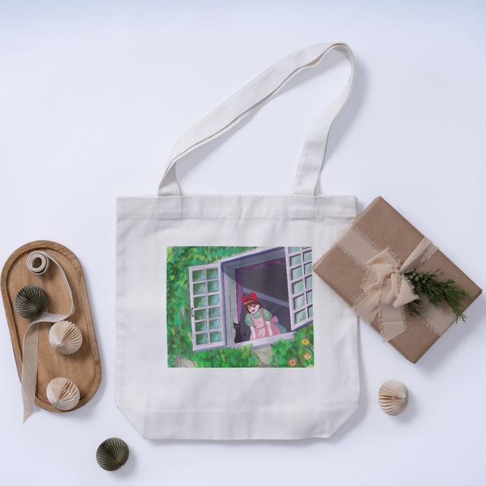 RanxMerch GHIBLI Tote Bag bahan Twill Premium penutup Resleting