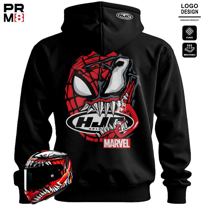 PRM8 - Hoodie Premium Pria Wanita Bahan CVC Fleece Jaket Tebal Sweater Motor Pakaian Unisex Streetwe