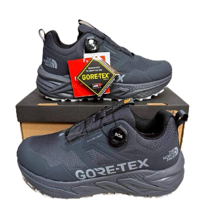 sepatu pria the nort face gtx boa black grey original outdor