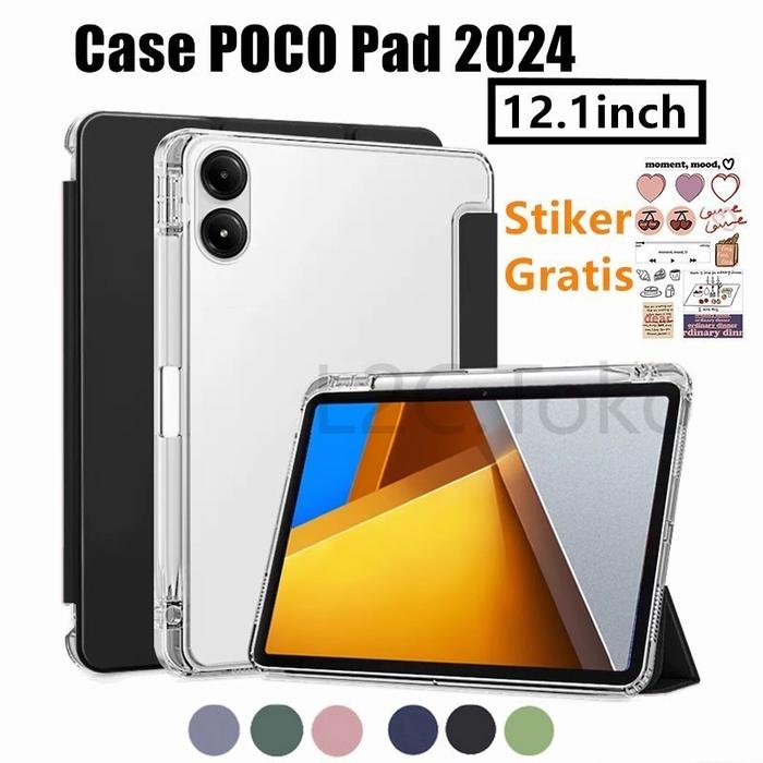 Case POCO Pad 12.1 inch 2024 With Pen Slot Magnetic Protective POCO Pad Case Remi Pad Pro Cover With