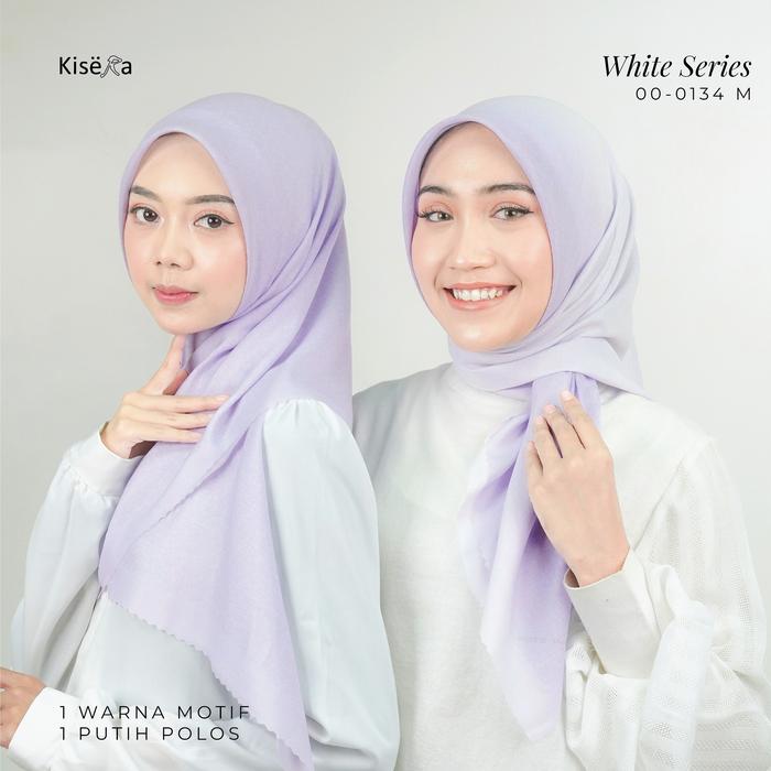 White SS 134 - 089, 090, 091, 094, 133, 134, 135, 136, 137 | Kisera 4 in 1 Hijab Voal Premium: 4 War