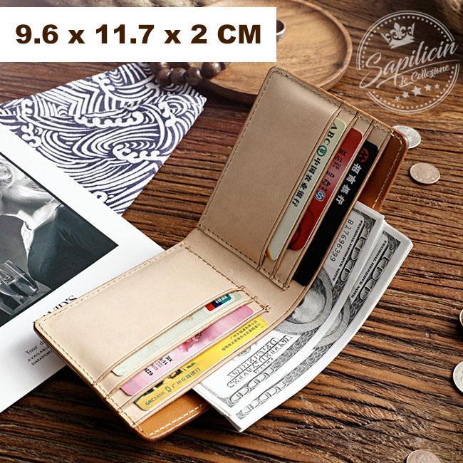 Dompet Kulit Nabati Asli Bifold Wallet Vegetable Tanned Leather Vt-W1