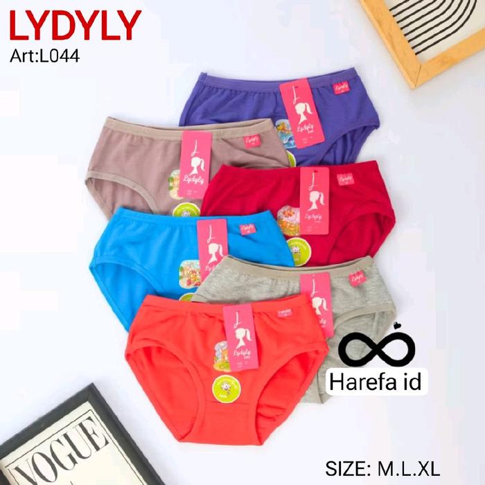 6pc & 3pc -  celana dalam ANAK LYDYLY 044 2-9 TAHUN - CD ANAL CEWEK LYDYLY - CD LYDYLY 044 Karet Pin