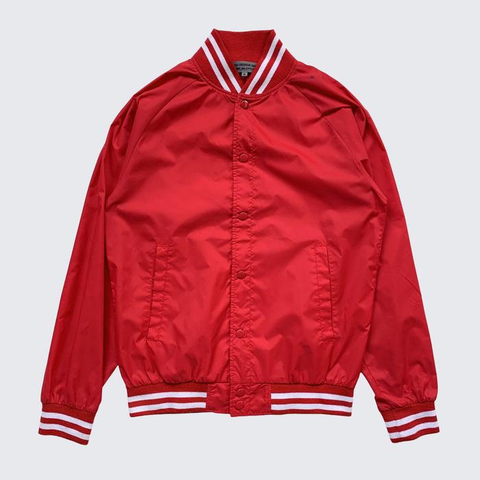 Red White Good Design Shop By CDG Comme Des Garcons Back Sided Nylon Varsity Jacket - Unisex - S
