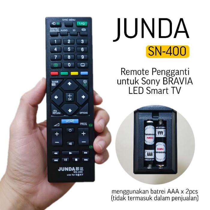JUNDA SN 400 Remote Pengganti untuk Sony BRAVIA LED Smart TV