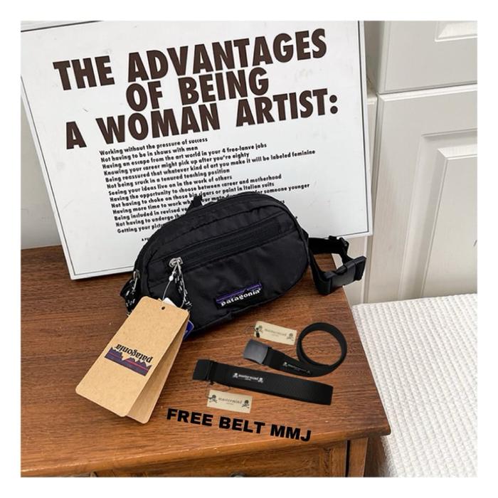 Gratis Belt Mastermind Waist Bag Tas Pinggang Pria dan Wanita Patagonia Mini Hip Pack Full Tag