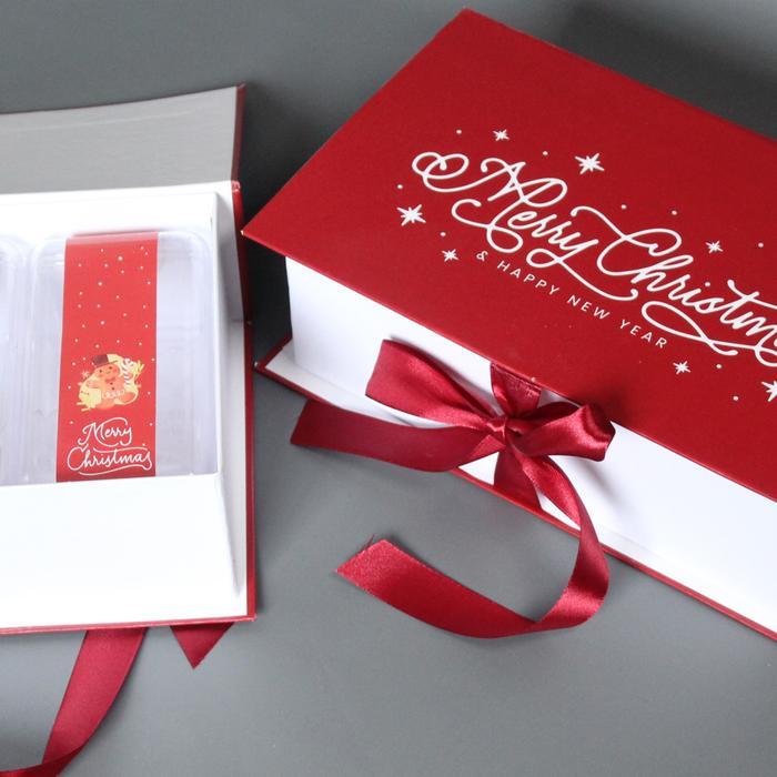 HARDBOX – 25x15x8 cm - MERRY XMAS RED