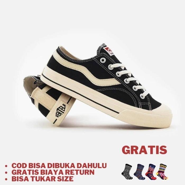 (Bonus Kaos Kaki Skate Oldschool) Sepatu Ventela Original 100% Sneakers Pria Vantela New Public Low