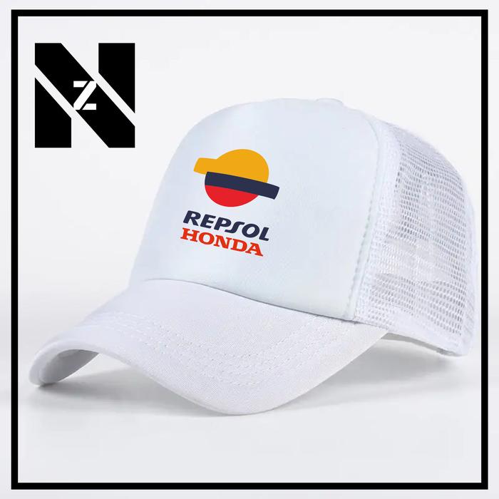 TOPI HONDA REPSOL LOGO / TOPI JARING HONDA REPSOL / TOPI TRUCKER HONDA REPSOL BISA COD