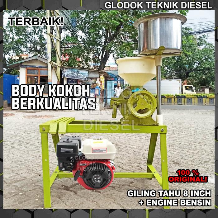 Mesin Gilingan Tahu 8 Inch + Engine Penggiling Giling Kedelai Tahu 8" Original Terbaik PMJA 8