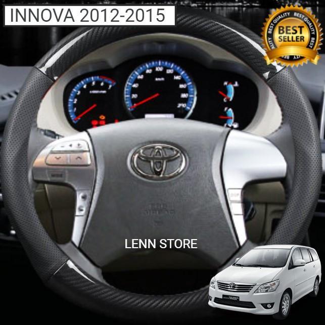Cover Sarung Stir Carbon Toyota INNOVA 2KD 2012 2013 2014 2015