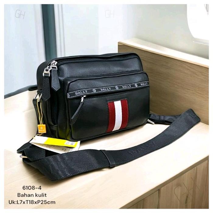 BALLY TAS SELEMPANG KULIT SAPI SLINGBAG MIRROR UNISEX IMPORT QUALITY