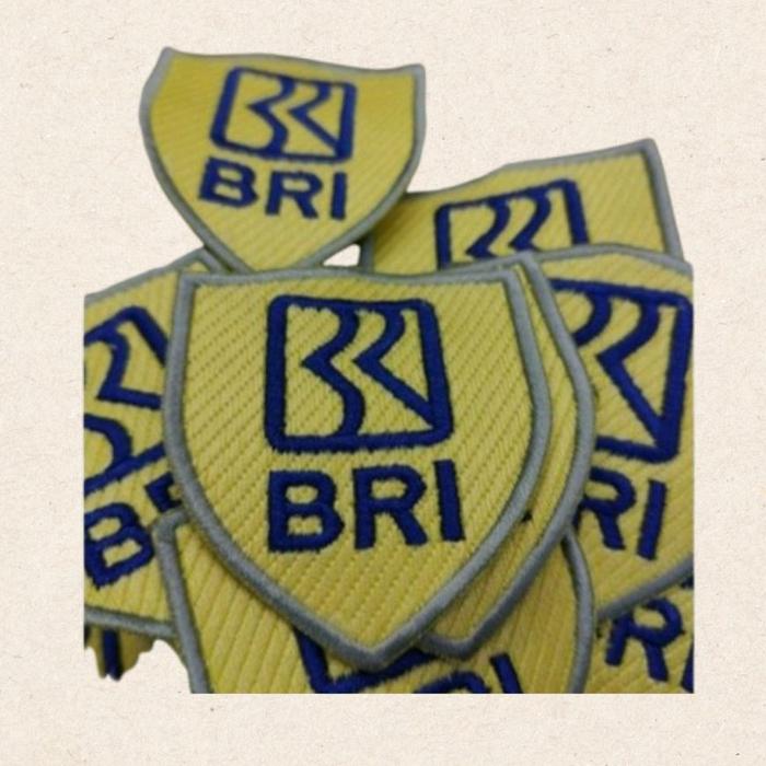 BRI Bordir Logo Satpam Kuning Biru Logo BRI Satpam