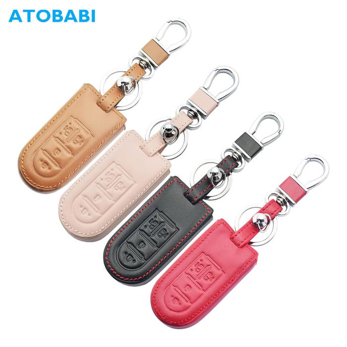 Leather Car Key Case For Daihatsu Tanto LA610S LA150S Move Custom