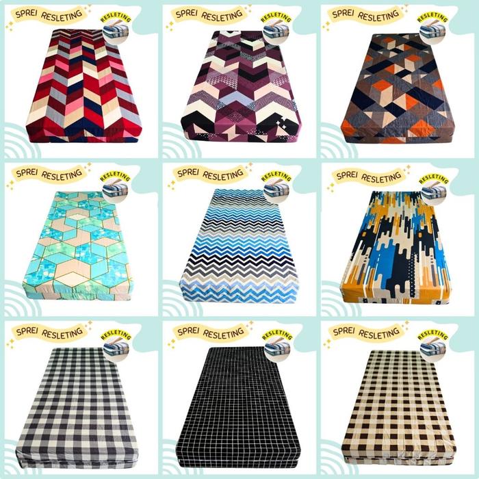 Sarung Kasur Busa Resleting 90x200x15 120x200x15 Motif Karakter Aesthetic Single Uk No.4