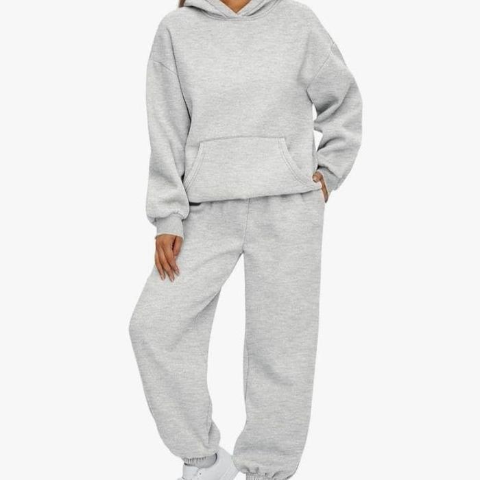 Setelan (Aafia) Sweat Pants &0Jumper Hoodie Basic II Set Celana Jogger Panjang & Sweater Hoodie Polo
