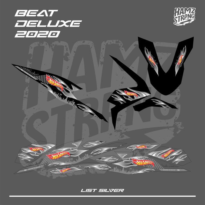 Striping Transparan Beat Deluxe Hotwheels Merah OSEAN