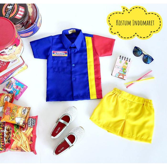 Setelan Seragam Indomaret Newborn Kostum Indomaret Anak