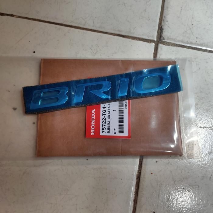 Emblem logo tulisan BRIO mobil Honda Brio 2019-2022 original