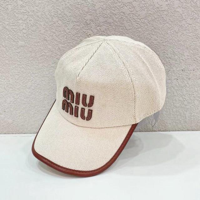 Topi Baseball MIU Kanvas Combi Leather Luxury Caps Pria Wanita Import Premium