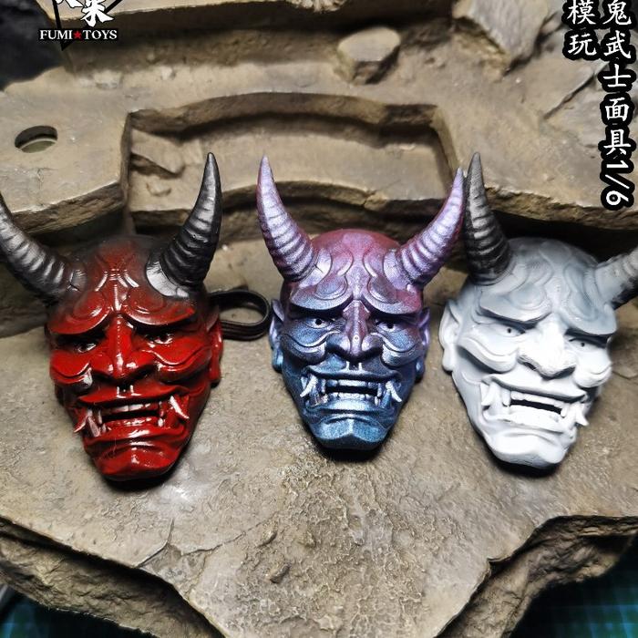 1/6 Scale Collectibles Figure Prajna Ghost Samurai Mask Head Sculpture Batman Helmet 12inch Action