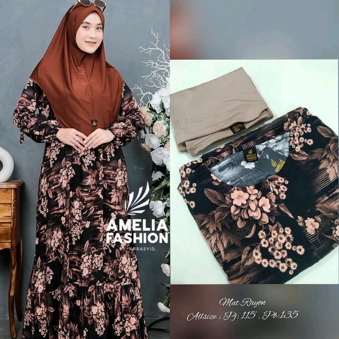 Set Rayon Zara by Zahin, Gamis Set Khimar Murah