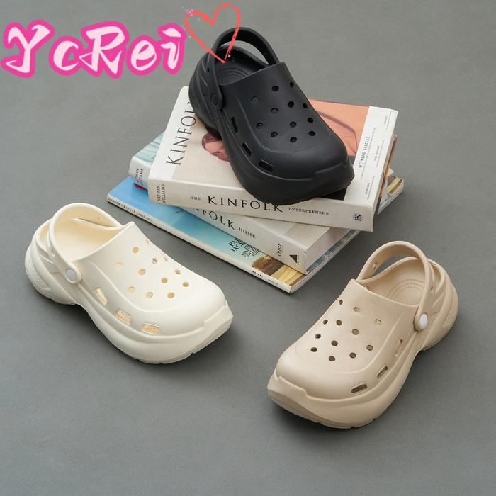 YcRei 2025 Sepatu Wanita Baru Tahan Pakai Sandal Olahraga Ringan Lembut Sandal Pantai