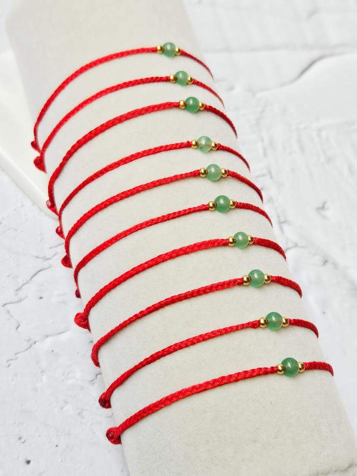 Red Giok Bracelet | Gelang Tali Batu Giok | Gelang Kepang Batu | Gelang Merah Batu Giok |