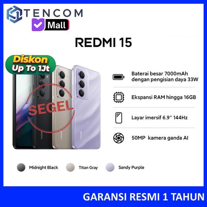 Xiaomi Redmi 15 (8/128) (8/256) Baterai besar 7000mAh | Ekspansi RAM hingga 16GB - REDMI 15C 6GB 128