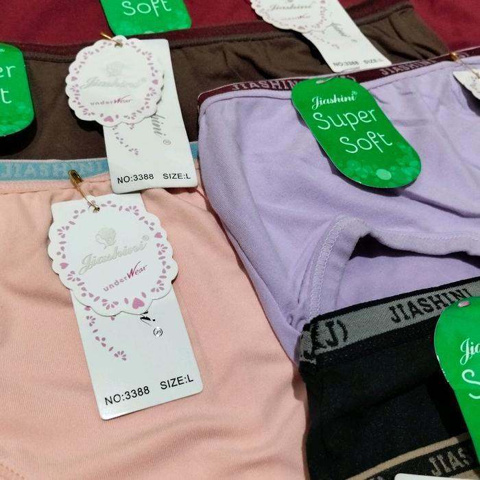JIASHINI (6PCS) CELANA DALAM WANITA JIASHINI 3388 /CD WANITA JIASHINI LEMBUT HALUS BERKUALITAS